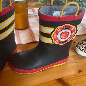 Fireman rain boots